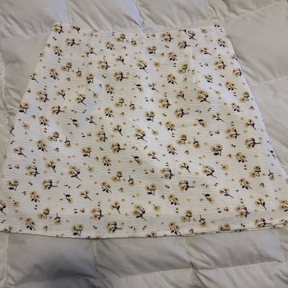 Princess Polly Cream A-Line Mini Skirt Casual